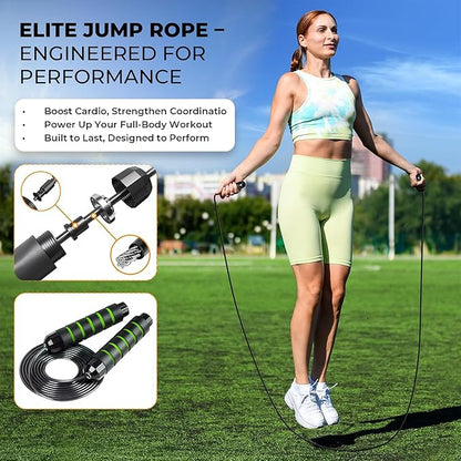 Agility Ladder Speed Training Equipment Set-2x 20ft Agility Ladder,12 Soccer Cones,4 Adjustable Hurdles, Jump Rope, Running Parachute| Basketball Football Soccer Training Equipment for Kids Adults