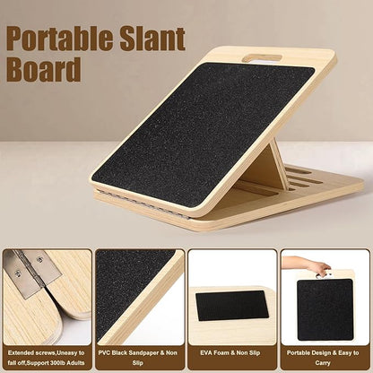 Balance Board for Adults-Anti-Slip Wobble Slant Board for Physical Therapy,Office Balance Beam,Core Strength Trainer-Wooden Rocker Board