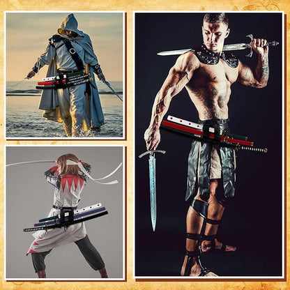 Patelai Sword Bag Adjustable Carry Case Katana Leather Strap Belt Holster for Cosplay Anime Costume