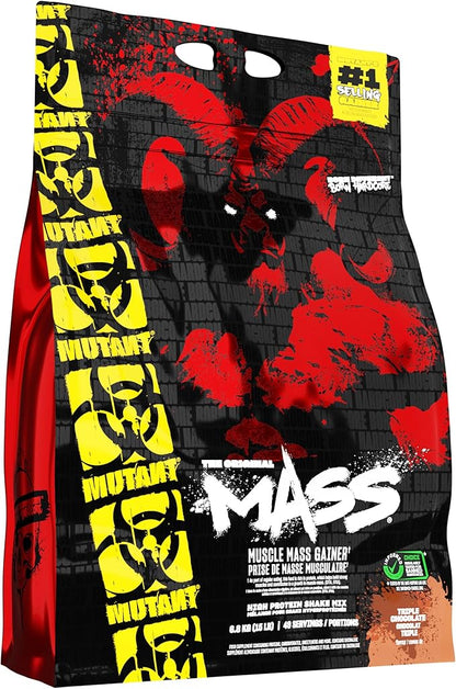 Mutant Mass Weight Gainer Protein Powder - Mass Builder for Bulking and Lean Mass Gainer, The Weight Gainer Men Need to Bulk up ??15 Pound ??Triple Chocolate
