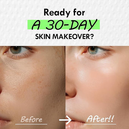 Skin Toning Hydrating Face Masks | Easy Pull-Out Korean Sheet Masks with Amino Acids | Moisturizing & Revitalizing Beauty Face Mask Korean Skin Care (30 sheets, 12.34 oz)