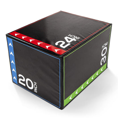 BalanceFrom 3-in-1 Foam Plyometric Jump Box for Home Gym, Multiple Heights