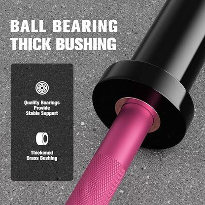 RITFIT Olympic Barbell 4ft/4.8ft/6ft - 2 Inch Weight Bar for Strength Training, Weightlifting, Squat, Deadlift, Bench Press, Curl, Overhead Press - 350lbs/500lbs Capacity