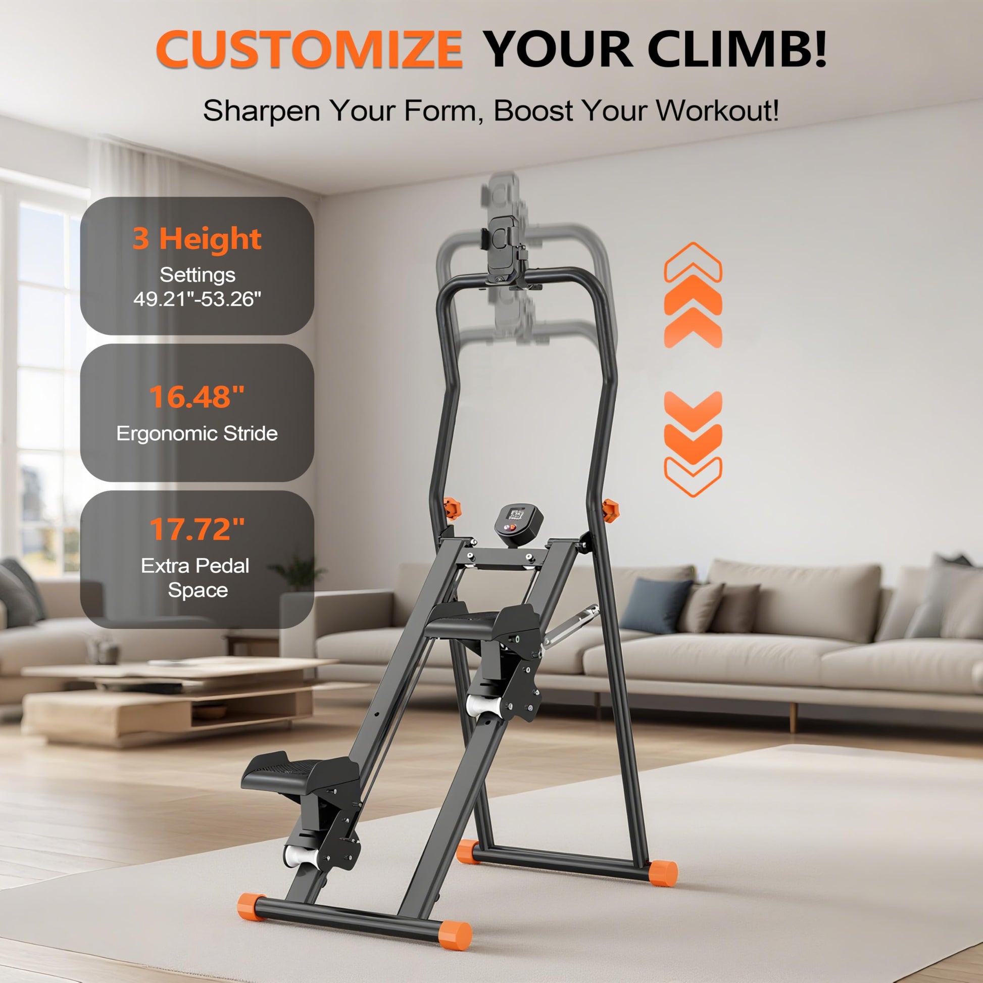EPHESPORT Stair Stepper for Home with 3-Level High-Tension Resistance