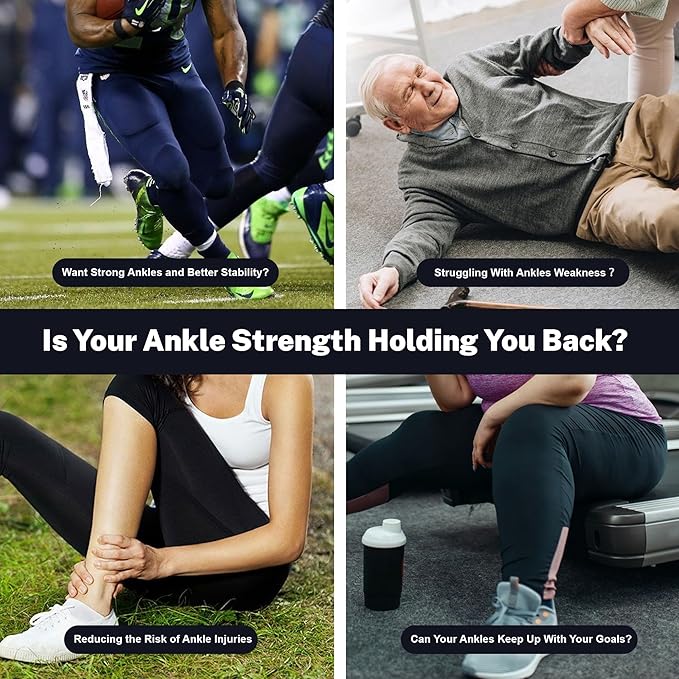 Adjustable Ankle Balance Board with 2 Single Leg Balance Boards and 6 Balance Bars, Versatile Ankle Strengthener for Stability, Rehab & Pain Relief