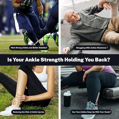 Adjustable Ankle Balance Board with 2 Single Leg Balance Boards and 6 Balance Bars, Versatile Ankle Strengthener for Stability, Rehab & Pain Relief