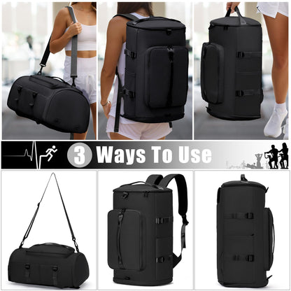 MIYCOO Gym Bag with Shoes Compartment, Duffle Bag, Backpack with Wet Pocket