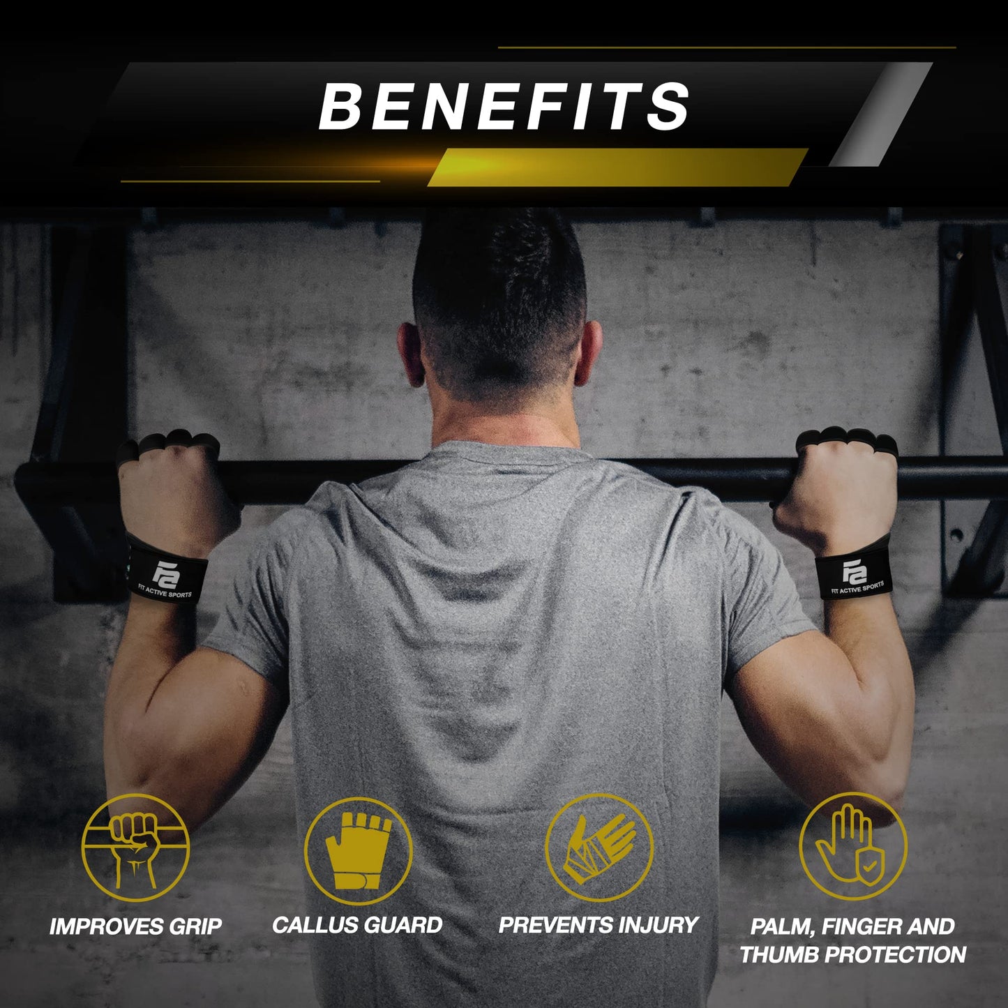 New Ventilated Weight Lifting Gloves with Built-In Wrist Wraps, Full Palm Protection & Extra Grip.