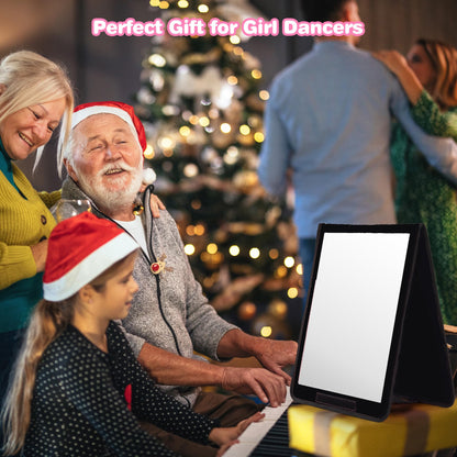 LPHUMEX Foldable Portable Full Length Mirror for Camping, Travel, Dancers, 32x13 Inch, Black
