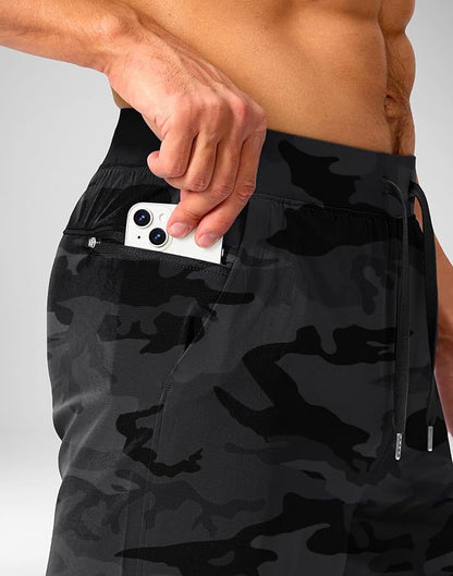 Men's Running Shorts with Zipper Pockets 9 Inch/ 7 Inch / 5 Inch Lightweight Quick Dry Gym Workout Athletic Shorts for Men