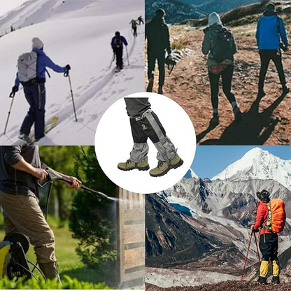 Adjustable Leg Gaiters,Snow Boot Guard Gators,Shoe Gaiters,Waterproof Hiking Gaiters for Hunting,Running,Snow,Mountain Climbing,Yard Work