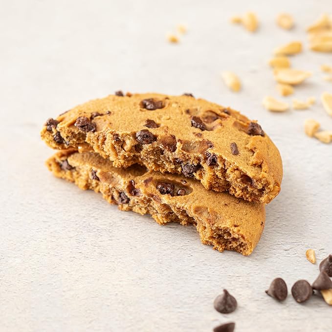 Lenny & Larry's The Complete Cookie, Peanut Butter Chocolate Chip, Soft Baked, 16g Plant Protein, Vegan, Non-GMO, 4 Ounce Cookie (Pack of 12)