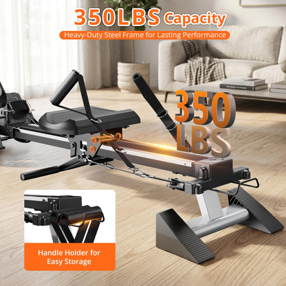 pooboo Rowing Machine for Home, Foldable Magnetic Rowing Machine