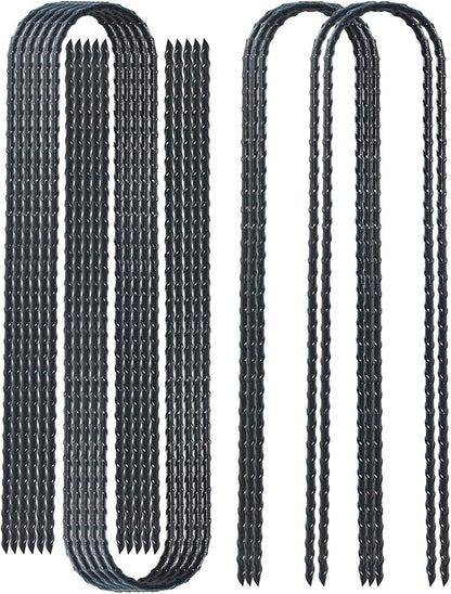 DTANX 12 Pack 12 Inch Rebar Stakes Heavy Duty Trampoline Anchors, Garden Stakes Tent Stakes Steel Ground Anchors, Black