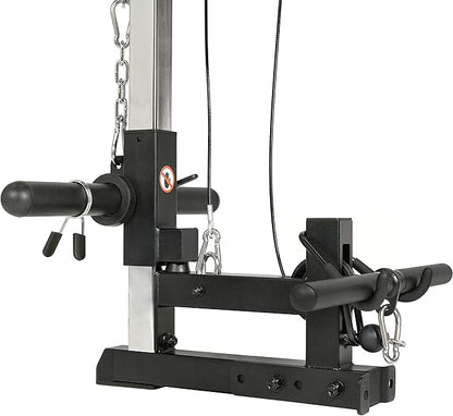 Sunny Health & Fitness Power Zone Strength Rack Power Cage - 1000 LB Weight Capacity, Spotter Bar, Angled Pull-Up Bar, J-Hooks, Resistance Band Pins, Optional LAT Pull Down