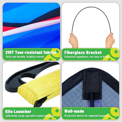 Triangular-Shaped Kite - Easy to Control, with an Eye-catching Design, it is Perfect for Outdoor Entertainment and Suitable for Beginners to use.