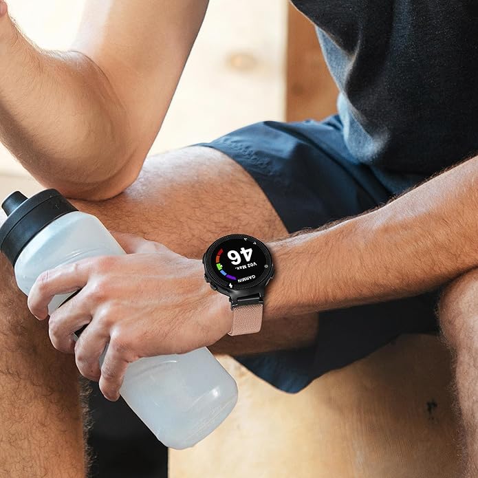 Elastic Nylon Watchband Compatible with Garmin Forerunner 235/220/230/620/630/735XT,Soft Adjustable Sport Stretchy Replacement Strap for Forerunner 235 Lite/Approach S20/S6/S5 Accessory