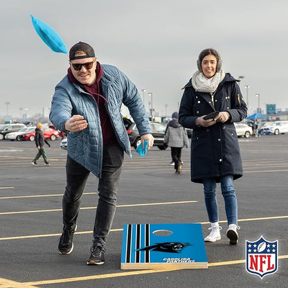 NFL 2' x 3' Solid Wood Cornhole Set with Direct Print HD Team Graphics – Great Gift for Any Football Fan! Bean Bag Toss Family Outdoor Games