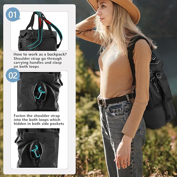 Gym Bag for Men Women, Tactical Travel Duffel bag with Removable Dividers & Shoe Compartment, Weekender Carry on Bag with Toiletry Bag, Overnight Range Bag for Workout Soccer Yoga Gym