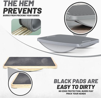 Advanced Wood Balance Board, 360 Degree Rotation and Tilt - Non-Slip 500 lbs Wobble Board for Standing Desk, Physical Therapy and Yoga Practice, Core Strength, Stability for Men, Women, Young and Old