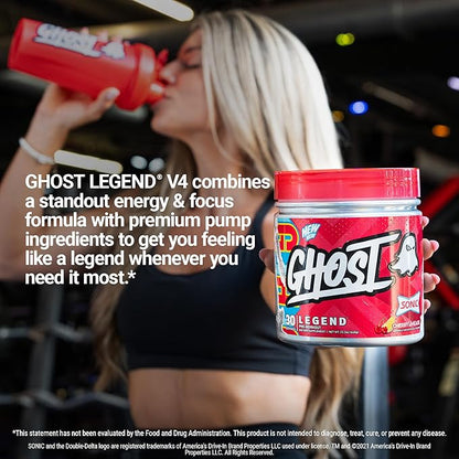 GHOST Legend Pre-Workout Powder, Sonic Cherry Limeade - 30 Servings ??Pre-Workout for Men & Women with Choline, L-Citrulline, & Beta Alanine for Energy & Focus