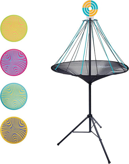 Waboba Hitman Flying Disc Target Game, 2 in 1 Foldable Throwing Garden Game with 4 Silicone Wingman Discs Included, Fun for All Ages, One Size