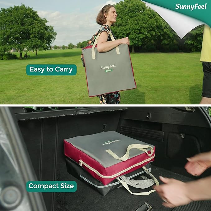 SUNNYFEEL Oversized Camping Directors Chair 2 Pack, Portable Folding Lawn Chairs for Adults Heavy Duty with Side Table,Pocket for Beach, Fishing,Picnic,Concert Outdoor, Foldable Camp Chairs