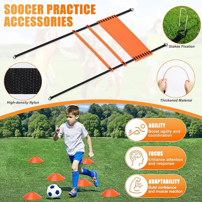 Kids Soccer Goal for Backyard Set, 2 Pack of 4x3 Toddler Soccer Net Practice Equipment with Ball, Training Equipment with Target Ball & Cones, Soccers Gifts for Boys 3-12, Outdoor Sports Toys