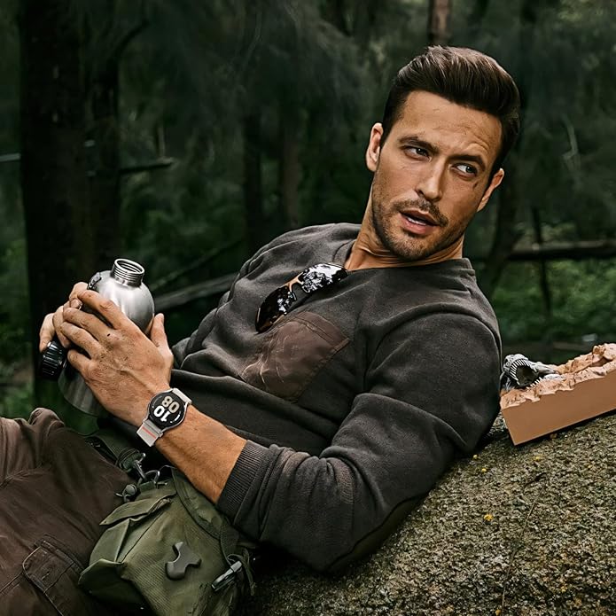 Suitisbest S-Hook Sport Band Compatible with Samsung Galaxy Watch 6 5 4 7 FE Band, Watch 6/4 Classic, Watch 5 Pro, Durable and Adjustable Nylon Loop Strap for Galaxy Active1/Active2