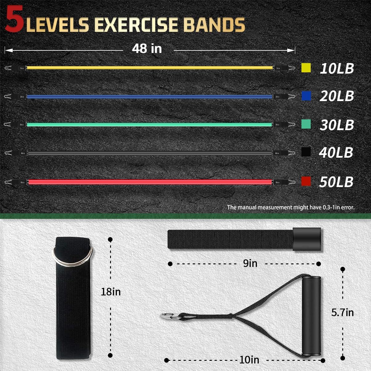 VEICK Resistance Bands, Exercise Bands, Workout Bands, Resistance Bands for Working Out with