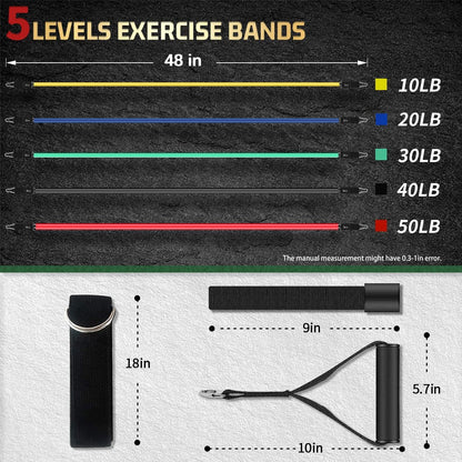 VEICK Resistance Bands, Exercise Bands, Workout Bands, Resistance Bands for Working Out with