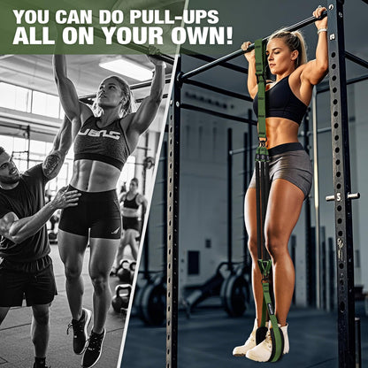 KUTIZE Pull Up Assistance Bands, 3 Adjustable Heavy Duty Pull Up Assist System with Comfortable