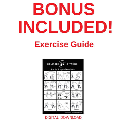 Battle Rope Anchor Strap Kit, Includes Exercise Guide, Easy and Fast Setup