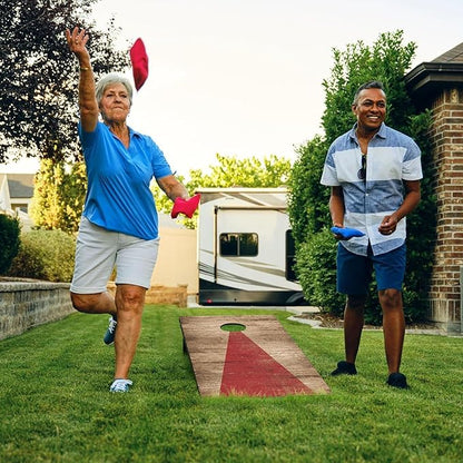 4x2 Ft Cornhole Boards Set, Premium Regulation Size Cornhole Boards with 8 All-Weather Bean Bags, Carrying Case and Scoreboard
