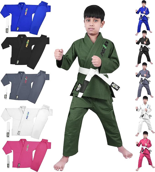 Kids Brazilian Jiu Jitsu Gi For Kids BJJ Gi Youth Grappling Kimonos Preshrunk Lightweight Martial