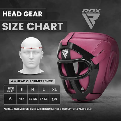 RDX Boxing Headgear MMA Muay Thai, Removable Face Grill, Head Gear for Sparring Grappling Martial Arts Kickboxing Taekwondo Karate BJJ Training