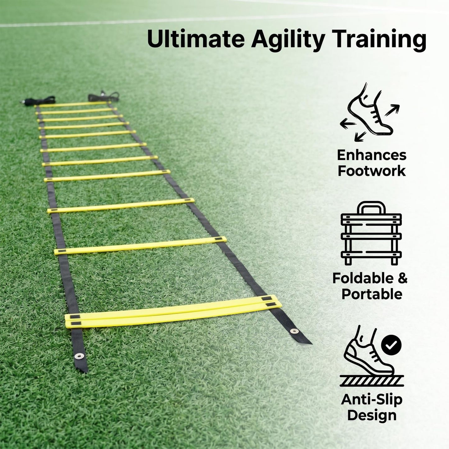 Sleteranpe 20ft Agility Ladder Training Ladder Speed