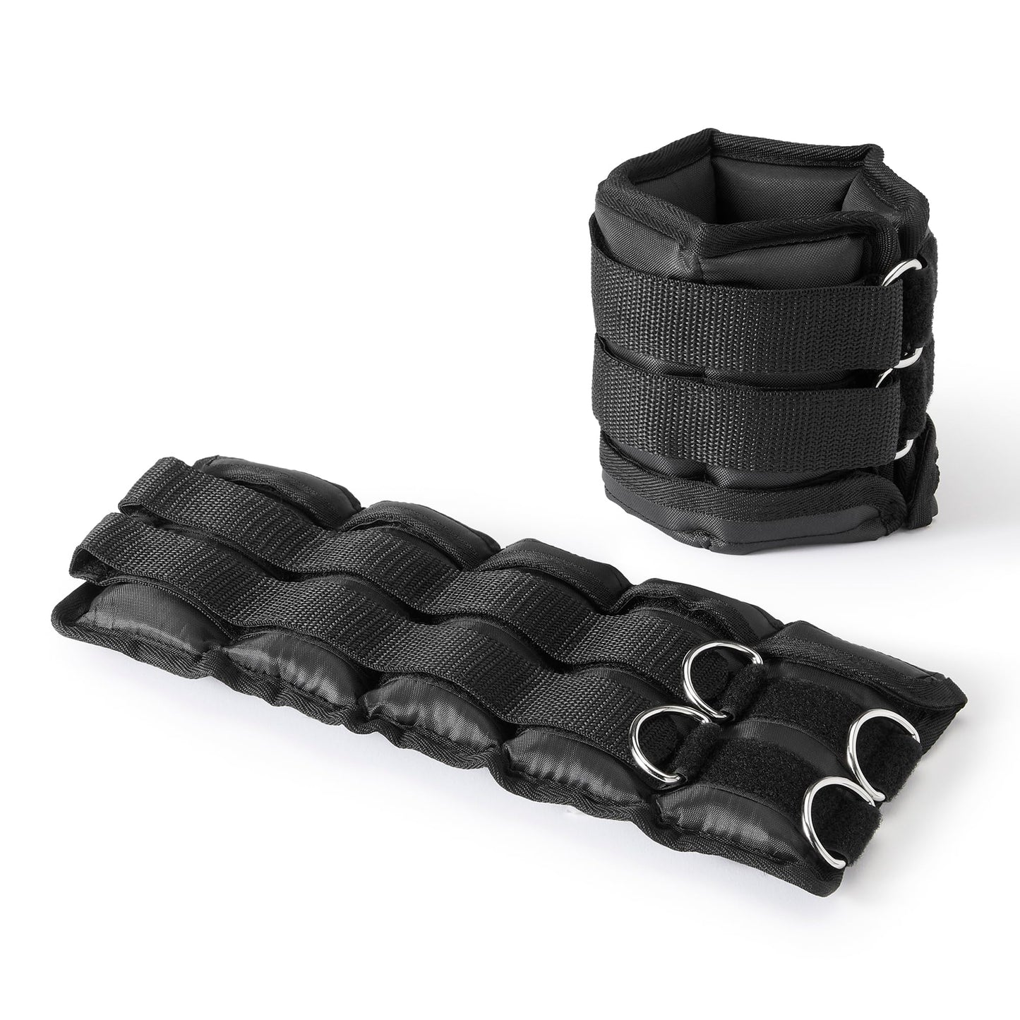 Amazon Basics Adjustable Ankle Weights for Men & Women, 5 lb Set (2.5 lb Each), for Workouts