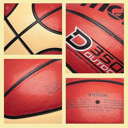 Training Soft Touch Rubber and Faux Leather Fighting Basketball, High Bounce Indoor Outdoor Basketball Gift