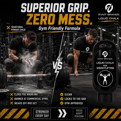 EVMT Liquid Chalk 2 Pack – Weightlifting Chalk for Powerlifting & Deadlift