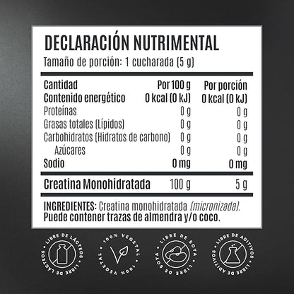 Micronized Creatine Monohydrate Powder, Unflavored, High-Purity, Organic, Muscle Recovery, Caffeine Free Pre Workout, Post Workout, Gluten Free, Sugar Free