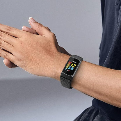 Braided Band Compatible with Fitbit Charge 6/Fitbit Charge 5, Soft Nylon Solo Loop Adjustable Replacement Wristband for Women Men