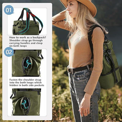 Gym Bag for Men Women, Tactical Travel Duffel bag with Removable Dividers & Shoe Compartment, Weekender Carry on Bag with Toiletry Bag, Overnight Range Bag for Workout Soccer Yoga Gym