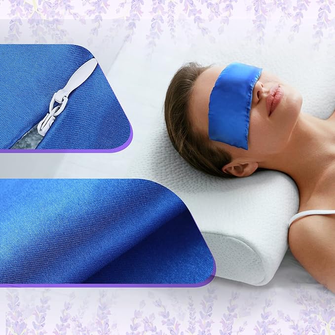 Tudomro 6 Pieces Satin Eye Pillow Case Washable Yoga Eye Pillow Cover Light Weight Removable Cover Yoga Massage Meditation Accessories, 9.8 x 4 Inches, Pillow Not Included