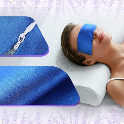 Tudomro 6 Pieces Satin Eye Pillow Case Washable Yoga Eye Pillow Cover Light Weight Removable Cover Yoga Massage Meditation Accessories, 9.8 x 4 Inches, Pillow Not Included