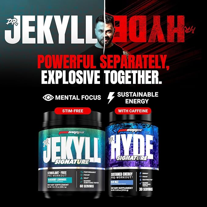 PROSUPPS Mr. Hyde Nightmare Pre Workout Powder with Caffeine & Beta Alanine - Preworkout for Intense Energy, Mental Focus & Performance - Gym & Fitness Supplements (Jawbreaker, 45 Servings)