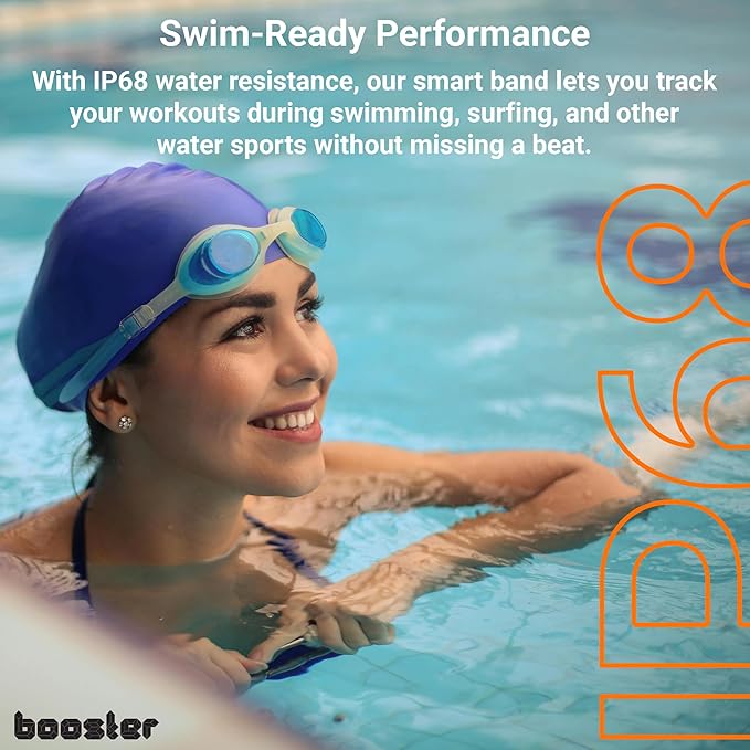 Booster Smart Bracelet, Wearable Activity & Fitness Tracker Band, 24H Sleep Tracker, All-Day Continuous Heart Rate Blood Pressure Stress HRV Monitor, 120+ Sport Modes Smart Wristband, Textile Pink