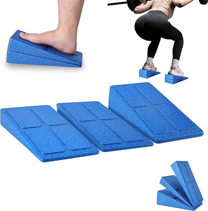 Slant Board Squat Wedge for Calf Stretchingï¼? Pcs 12" x 6.3" Foot Stretcher Balance Board for Plantar Fasciitis, Adjustable Foam Slant Board Wedge Great for Exercises