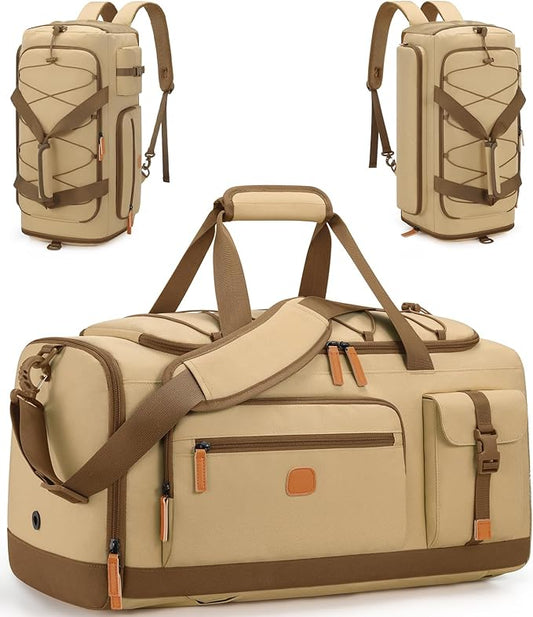 Gym Bag for Men and Women with Shoe & Laptop Compartment, 3-in-1 Sports Travel Duffel Bag