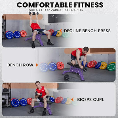 Adjustable Weight Bench, 1300lbs Capacity Heavy Duty Workout Bench for Home and Garage Gym, Multi-Position Backrest and Seat Strength Training Bench